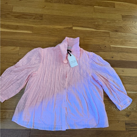 English Factory Light Pink Ruffled Blouse - Picture 2 of 6